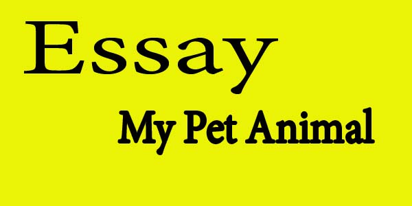 My Pet Animal Essay & Paragraph in English -