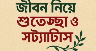 জীবন নিয়ে ১৫০টি শুভেচ্ছা ও স্ট্যাটাস
